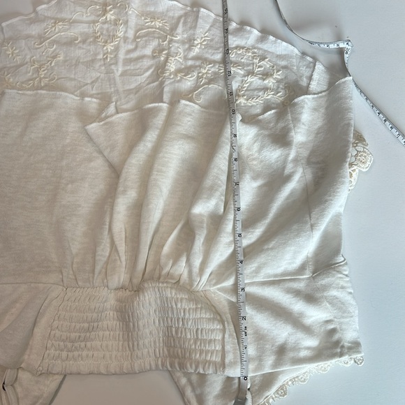Anthropologie - camisole, handkerchief style white tank, L - Picture 13 of 13